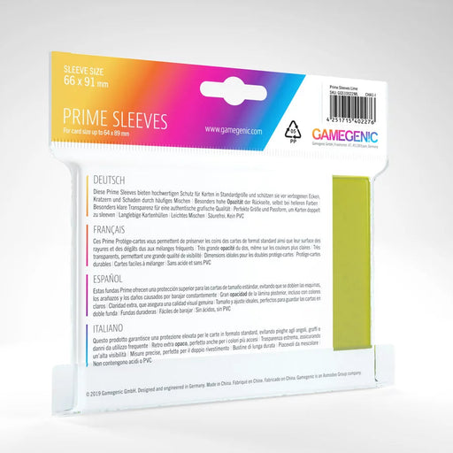 Gamegenic Prime Sleeves - Lime
