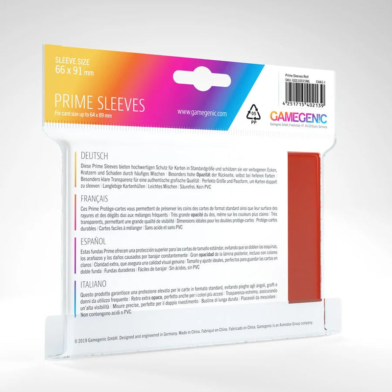 Gamegenic Prime Sleeves - Red
