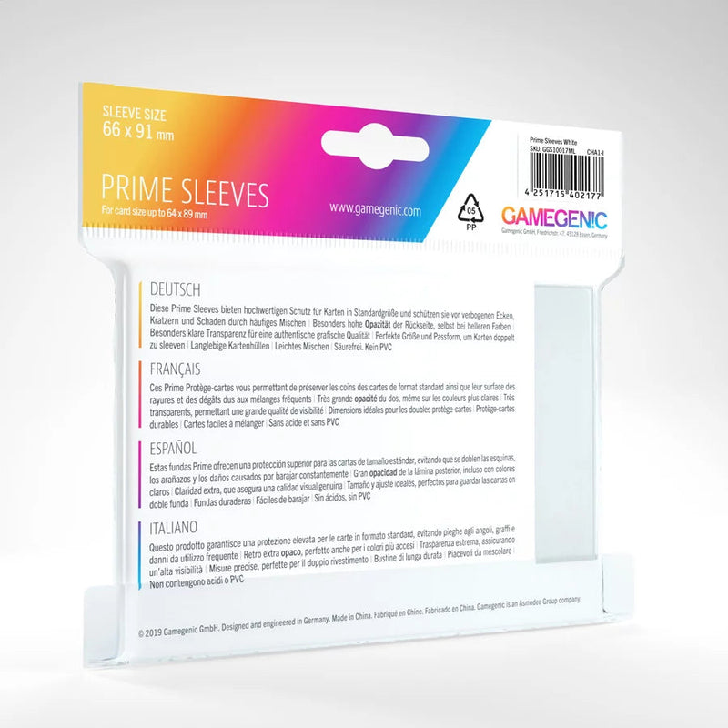 Gamegenic Prime Sleeves - White