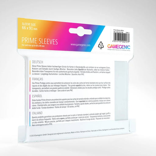 Gamegenic Prime Sleeves - White