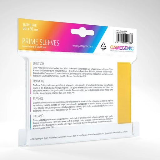 Gamegenic Prime Sleeves - Yellow