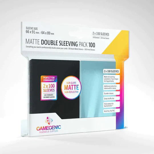 Gamegenic Matte Double Sleeving Pack 100