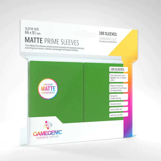 Gamegenic Prime Sleeves Matte - Green