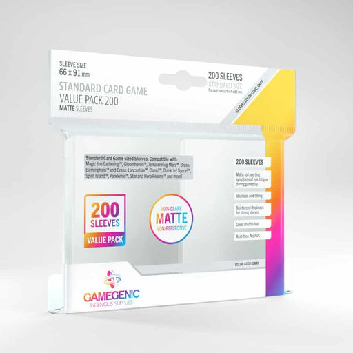 Gamegenic Standard Card Game Value Pack 200 Matte Sleeves