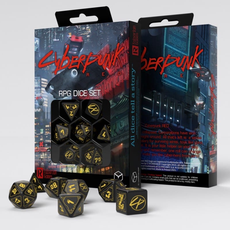 Q Workshop : Cyberpunk Red Dice Set : Wet Work
