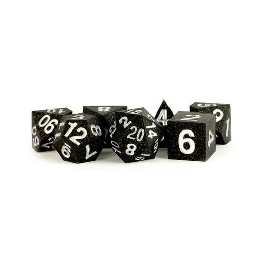 Silicon Rubber Poly Dice Set : Gold Scatter