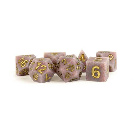 Silicon Rubber Poly Dice Set : Volcanic Soot