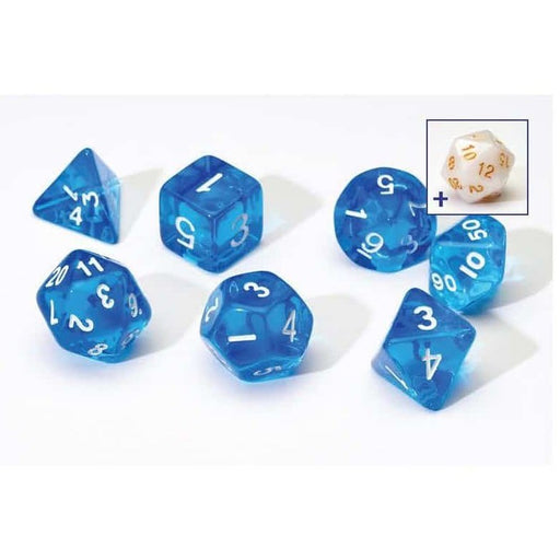 Sirius Dice Set : Blue Translucent