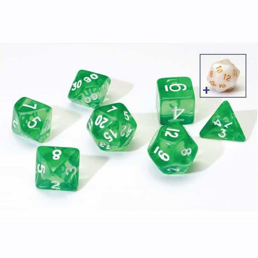 Sirius Dice Set : Green Translucent