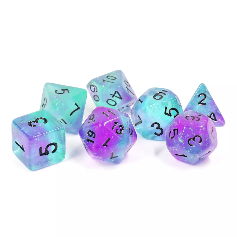 Sirius Dice Set : Peacock Glowworm