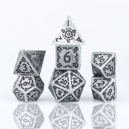 Sirius Illusory Metal Dice Set : Silver
