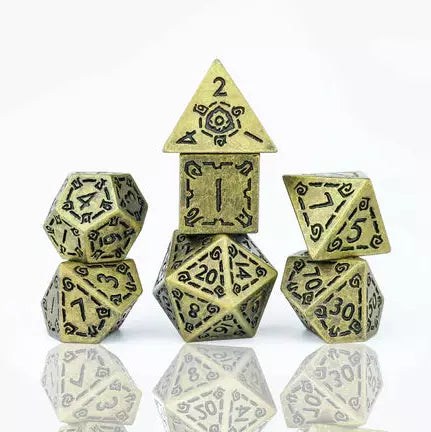 Sirius Illusory Metal Dice Set : Gold