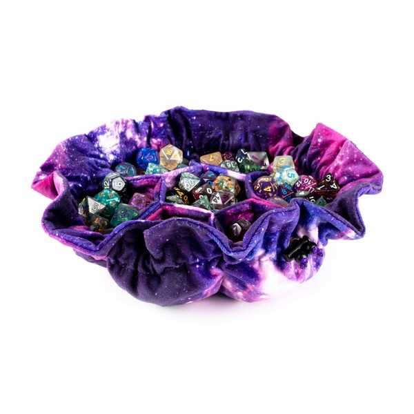 Velvet Compartment Dice Bag : Nebula
