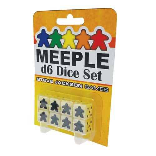 Meeple d6 Dice Set - White